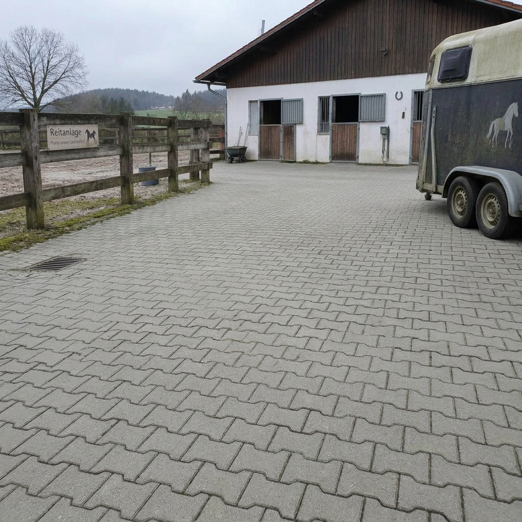 Reitanlage – Hof & Zufahrt nach der Reinigung